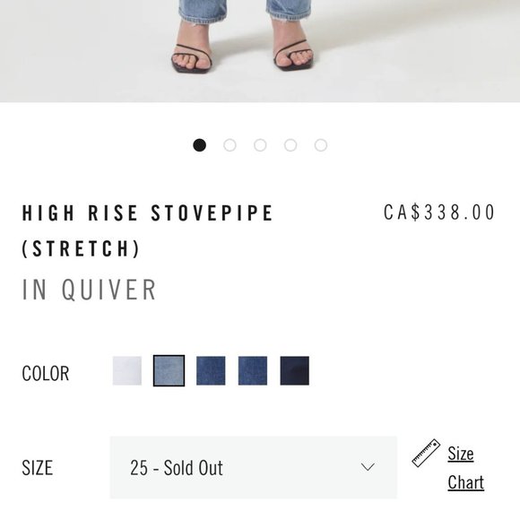 Agolde Highrise Stovepipe size 25 - Picture 5 of 5